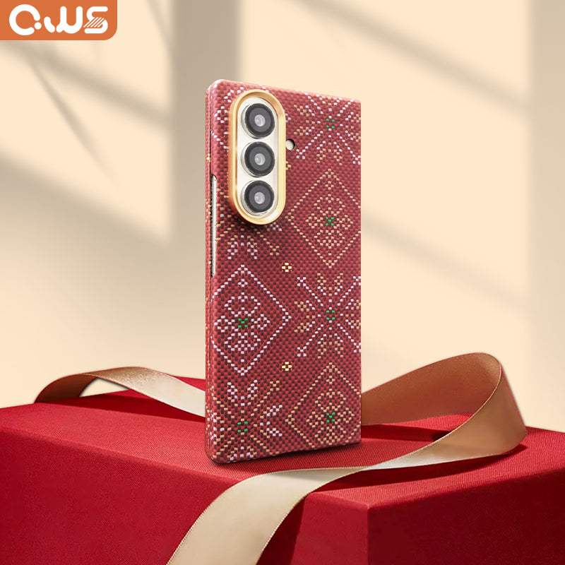 Aramid Fiber Magnetic  Phone Case for Samsung Galaxy Z Fold7 Multicolored Set