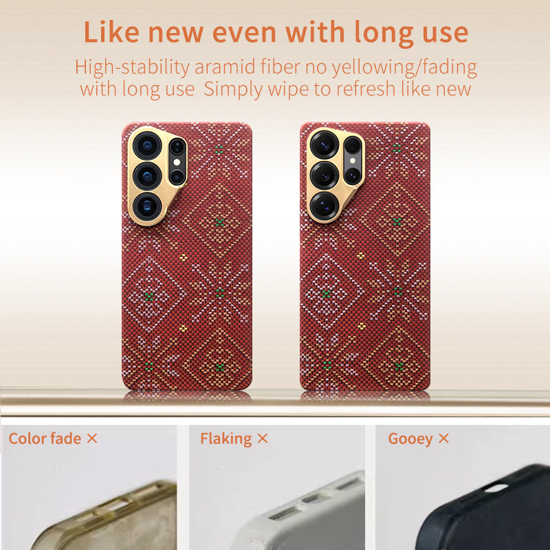 Aramid Fiber Set of Magnetic Ring Phone Case for Samsung Galaxy S26 Ultra Multicolored