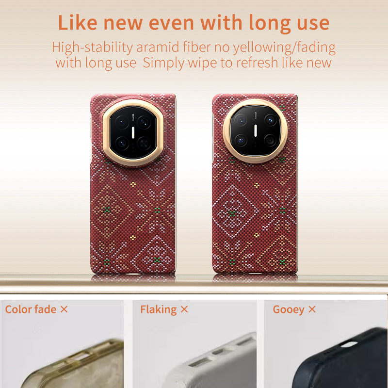 Aramid Fiber Magnetic  Phone Case for HUAWEI Mate X7  Multicolored