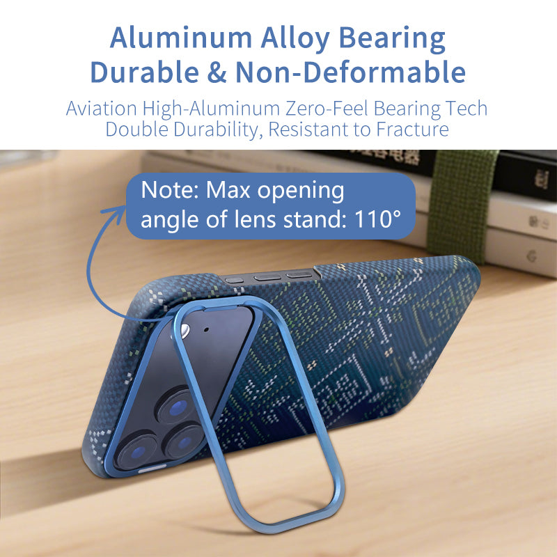 Aramid Fiber Phone Case With Magnetic lens mount for iPhone 17 Multicolored