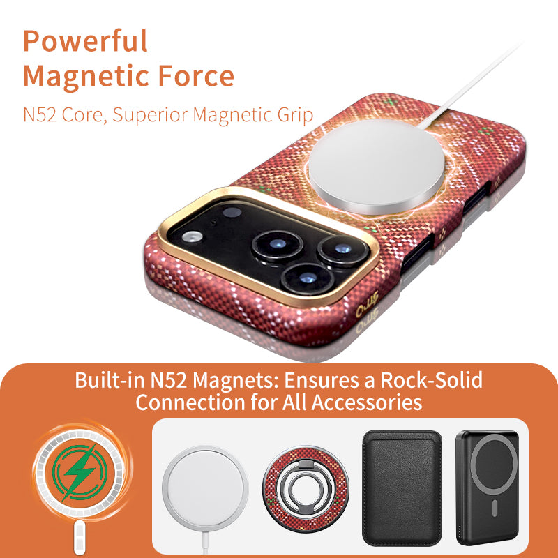 Aramid Fiber Magnetic Phone Case for iPhone 17