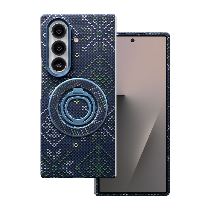 Aramid Fiber Magnetic  Phone Case for Samsung Galaxy Z Fold7 Multicolored Set