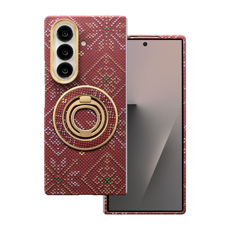 Aramid Fiber Magnetic  Phone Case for Samsung Galaxy Z Fold7 Multicolored Set